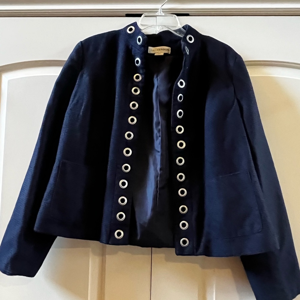 Women’s SagHarbor Blue Tweed Blazer Size 18